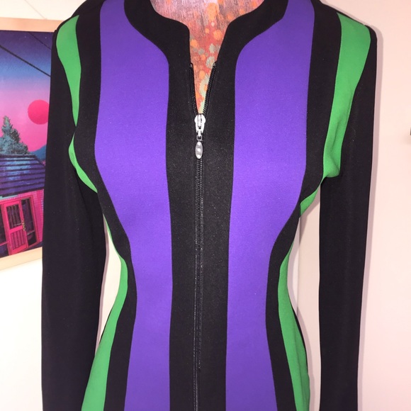 90s Zip Up Blazer Top - Picture 2 of 5